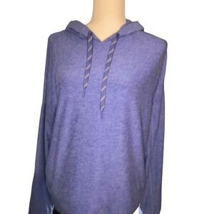 FLX Travel Leisure Womens Hoodie Periwinkle Blue Heather Pullover L Activewear